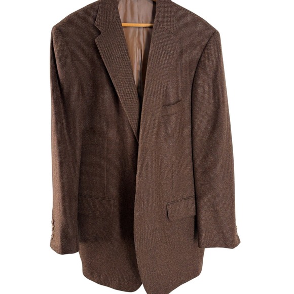 HOLLAND & SHERRY Bespoke Savile Row London Mns Brown Tweed Blazer‎ Dark Academia